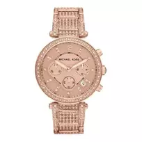 Michael Kors MK5663 Moteriškas Rožinio Aukso Spalvos Nerūdijančio Plieno Chronografinis Laikrodis 39mm