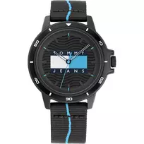 Tommy Hilfiger Vyriškas Analoginis Kvarcinis Laikrodis 1791999 45 mm Mėlynas Ciferblatas Ruda Oda