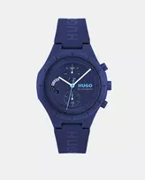 HUGO BOSS Velocity Vyriškas Chronografo Laikrodis 44mm Nerūdijantis Plienas Mėlynas Ciferblatas
