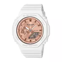 Moterų laikrodis CASIO GMA-S2100MD-7AE Analoginis-Digitalinis Kvarcinis, 46.2mm, Baltas Resino Dirželis