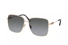 JIMMY CHOO HESTER-S-2M2 Moteriški Akiniai nuo Saulės – Juodas Rėmas, Pilki Gradientiniai Lęšiai 59mm