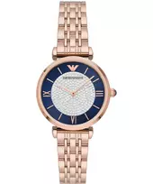 ARMANI moteriškas laikrodis AR11423 kvarcinis analoginis 32mm nerūdijantis plienas sidabrinis
