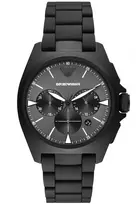 ARMANI AR11412 Vyriškas Nerūdijančio Plieno Chronografo Laikrodis 42 mm Mėlynu Ciferblatu