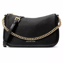 Michael Kors Jet Set Travel Crossbody Bag 35F4G1QC6LBLA Black Saffiano Leather