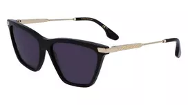Victoria Beckham VB663S-001 Moteriški Akiniai nuo Saulės - Juodas Acetato Rėmelis, Pilki Polikarbonato Lęšiai, 57/15/140 mm