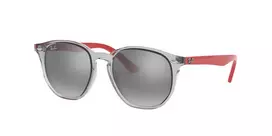 Ray-Ban RJ9070S70636G Vaikiški Akiniai nuo Saulės Skaidrus Pilkas Propionato Rėmelis Šviesiai Mėlynas Gradientinis Stiklas 46mm