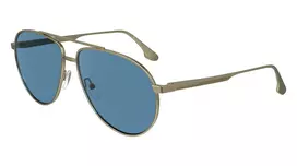 Victoria Beckham VB242S6114720 Moteriški kvadratiniai akiniai nuo saulės Rudi auksiniai rėmeliai Rudi gradientiniai lęšiai 61/14/140 mm