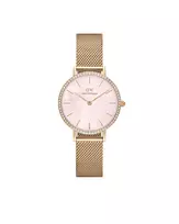 DANIEL WELLINGTON Moteriškas laikrodis DW00100663 28mm Rožinis auksas Nerūdijančio plieno tinklelis