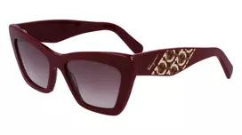 FERRAGAMO SF1081SE-603 Moteriški katės akies formos akiniai nuo saulės Burgundy Brown Gradient 55mm