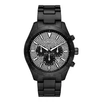Michael Kors Lexington Vyriškas Kvarcinis Chronografo Laikrodis MK8899 46mm Mėlynas Ciferblatas Sidabrinis Nerūdijantis Plienas