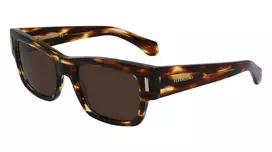 FERRAGAMO SF2011S-216 Vyriški Akiniai nuo Saulės Tamsiai Havana Rudi Gradientiniai 53mm