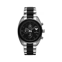 Emporio Armani AR5952 Vyriškas Chronografo Kvarcinis Laikrodis 43mm Juodas Silikonas