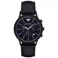 ARMANI vyriškas chronografinis laikrodis AR2481 43mm nerūdijančio plieno mėlynu ciferblatu