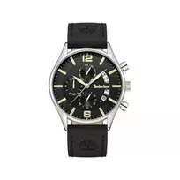 Timberland Vyriškas Kvarcinis Analoginis Laikrodis TDWGC9001201 43 mm Nerūdijančio Plieno Korpusas Juodas Ciferblatas Ruda Odinis Dirželis