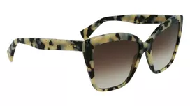 LANVIN Moteriški drugelio formos akiniai nuo saulės LNV617S-272 Havana/Ruda gradientas 59mm