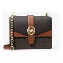 Michael Kors Greenwich Crossbody Bag 35S5GGRC1BBRO Brown Saffiano Leather