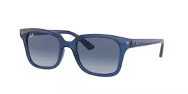 Ray-Ban Junior RJ9071S70624L Vaikiški Akiniai Nuo Saulės Skaidrus Mėlynas Rėmelis Mėlyni Gradientiniai Tamsiai Mėlyni Stiklai 48mm