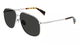LANVIN LNV110S-045 Vyriški kvadratiniai akiniai nuo saulės Juodi/Pilki 60/14/145 mm