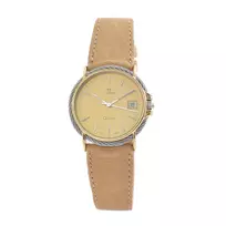 TETRA moteriškas laikrodis 113-C 32mm sidabrinis ciferblatas juodas odinis dirželis