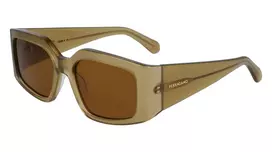 FERRAGAMO SF1101S541833 Moteriški Akiniai nuo Saulės - Juodas Acetato Rėmas Pilki Gradientiniai Stiklai 54mm