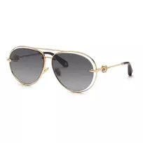 Roberto Cavalli moteriški akiniai nuo saulės SRC032M610300 - Oversized Square juodas rėmelis, gradientiniai dūminiai lęšiai 61mm