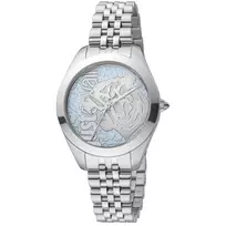 JUST CAVALLI Moteriškas Laikrodis JC1L210M0135 32mm Sidabrinis Nerūdijantis Plienas Kvarcinis