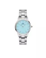 DANIEL WELLINGTON Petite Moteriškas Laikrodis 28mm Auksinis Tinklelis DW00100540