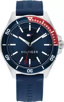 Tommy Hilfiger Vyriškas Laikrodis Decker 1792009 43mm Mėlynas Ciferblatas Nerūdijantis Plienas
