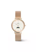 DANIEL WELLINGTON Petite Lumine 32mm Sidabrinis laikrodis su perlamutriniu ciferblatu ir sidabriniu tinklelio dirželiu DW00100773