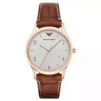 ARMANI AR1866 Vyrškas Renato Kvarcinis Analoginis Laikrodis 40mm Nerūdijantis Plienas Juodas Ciferblatas