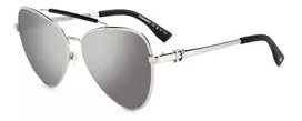 DSQUARED2 Moteriški Akiniai nuo Saulės D2-0093-S-10 Juodas Acetatinis Kvadratinis Rėmas Pilki Lęšiai 60/17/140 mm