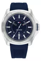 Tommy Hilfiger Vyriškas Laikrodis 1792134 48mm Nerūdijantis Plienas Mėlynas Ciferblatas