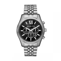 Michael Kors Lexington vyriškas kvarcinis chronografo laikrodis MK8602, 45 mm, mėlynas ciferblatas, nerūdijančio plieno apyrankė