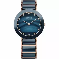 Bering Women's Classic Quartz Watch 11435-767 29mm Stainless Steel Mesh Blue Dial