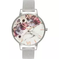 OLIVIA BURTON Moterų Meant To Bee kvarcinis laikrodis OB16MF09 38 mm Rožinis auksas Nerūdijantis plienas Tinklelis