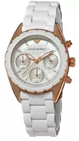 Armani AR5943 Moteriškas Rožinio Aukso Nerūdijančio Plieno Chronografinis Laikrodis 35mm