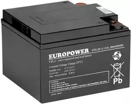 Europower AGM Battery EPS Series 12V 28Ah (8-12 Years Life)