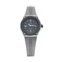 TETRA Women 105 Rankinis Mechaninis Laikrodis 25mm Nerūdijantis Plienas Juodas Shell Cordovan