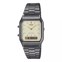 CASIO AQ-230GG-9A Unisex analoginis-skaitmeninis laikrodis, 38.8 mm, šratinio metalo ir aukso spalvos