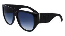 Ferragamo SF1088SE-001 Moteriški Akiniai Nuo Saulės Drugelio Formos Acetatas Juoda Pilka 57mm