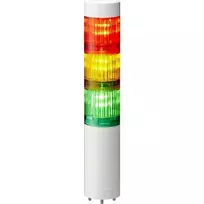PATLITE LR4-302WJNW-RYG Signal Tower LED 3 pakopų raudona/geltona/žalia 24V DC su išvestais laidais balta