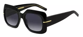 HUGO BOSS BLACK Moteriški Akiniai nuo Saulės BOSS1730S807 - Stačiakampis Acetato Rėmelis, Pilki Lęšiai, 54mm