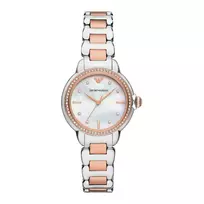 ARMANI Women's AR11569 Gianni T-Bar Quartz Watch 32mm Silver Stainless Steel