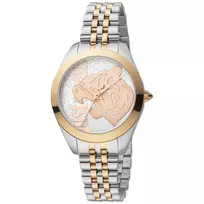 JUST CAVALLI Moteriškas Laikrodis JC1L210M0185 32mm Nerūdijantis Plienas Sidabrinis Milano Tinklelis