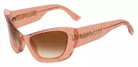 DSQUARED2 Moteriški Akiniai Nuo Saulės D2-0118-S-733 Juodas Kvadratinis Acetato Rėmas Pilki Gradientiniai Stiklai 57mm