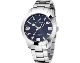 NAUTICA Vyriškas laikrodis NAPPBF201 Kvarcinis Analoginis su Mėlynu Ciferblatu ir Mėlynu Silikoniniu Dirželiu, 42mm