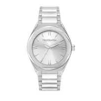 Trussardi vyrų T-Light kvarcinis laikrodis R2453156006 42mm mėlynas ciferblatas, ruda oda