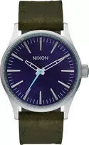 NIXON Sentry 38 Women's Watch A377-2302-00 Rose Gold Stainless Steel Indigo Leather