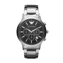 ARMANI AR2434 Vyriškas laikrodis su mėlynu ciferblatu ir chronografu, nerūdijančio plieno, 43 mm
