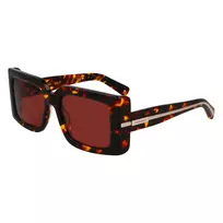FERRAGAMO SF2032S-242 Moteriški Akiniai nuo Saulės Havana Acetato Kvadratinis Rėmas Rudi Gradientiniai Lęšiai 55/19/140 mm